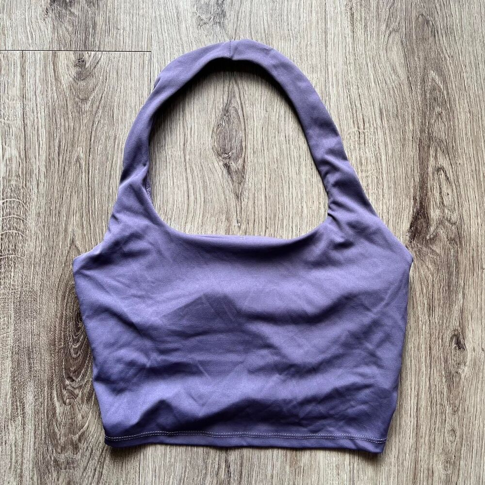 Shein Women's Purple halter cropped top size medium